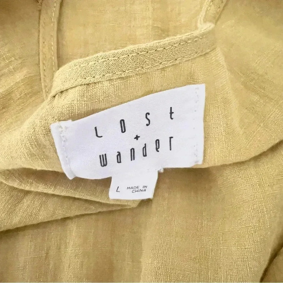 Lost + Wander Poppy Mustard Yellow Button-Up Midi Dress - Picture 7 of 13